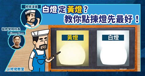 黃燈 白燈 哪個好|【修佬教室】白燈定黃燈？教你點揀燈先最好！ 